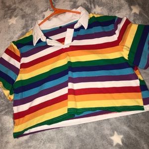 rainbow crop top